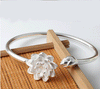 Snow Lotus Silver Bracelet