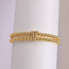 Copper-plated 18k Gold Zircon Bead Bracelet