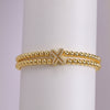 Copper-plated 18k Gold Zircon Bead Bracelet