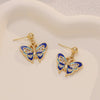 Dripping Oil Butterfly Studs Sweet