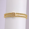 Copper-plated 18k Gold Zircon Bead Bracelet