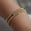 Copper-plated 18k Gold Zircon Bead Bracelet