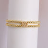 Copper-plated 18k Gold Zircon Bead Bracelet