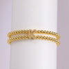 Copper-plated 18k Gold Zircon Bead Bracelet