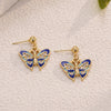 Dripping Oil Butterfly Studs Sweet