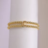 Copper-plated 18k Gold Zircon Bead Bracelet