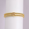 Copper-plated 18k Gold Zircon Bead Bracelet