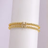 Copper-plated 18k Gold Zircon Bead Bracelet
