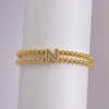 Copper-plated 18k Gold Zircon Bead Bracelet