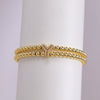 Copper-plated 18k Gold Zircon Bead Bracelet